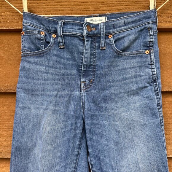 Madewell 10" High-Rise Skinny Ankle Crop Blue Jeans Size 27 - Picture 4 of 13